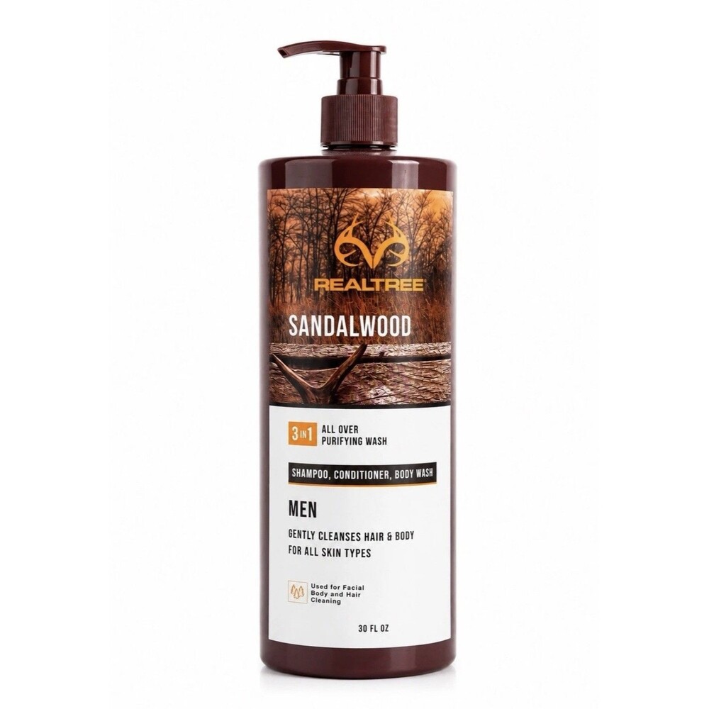 Realtree Sandalwood 3 In 1 All Over Purifying Wash New 30 Fl Oz